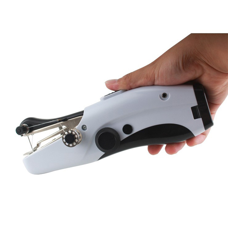 Mini máquina de coser de mano eléctrica de doble aguja para el hogar transfronteriza