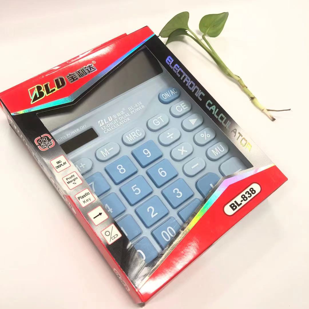 彩色可愛電子計算器BL838 太陽能辦公計算器