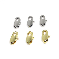 18k包金保色802龍蝦扣項鍊扣配件銅鍍真金 diy手工手鍊收尾扣材料