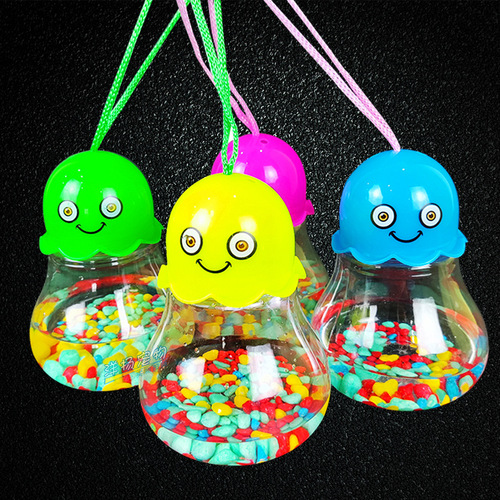 Stall Portable Mini Fish Tank Children's QQ Bottle Turtle Bottle Jellyfish Bottle Transparent Small Fish Bottle Betta Cup for Bazaar