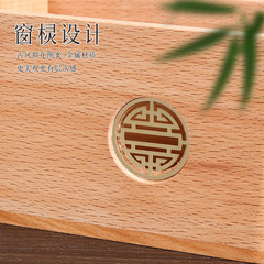 實木筆筒國風辦公桌面擺件節日送禮木質筆筒實用禮物定製印logo