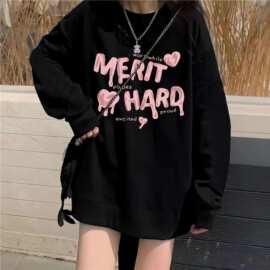 纯棉卫衣春秋款2025新款大童女孩韩版春装连帽上衣儿童装洋气衣服