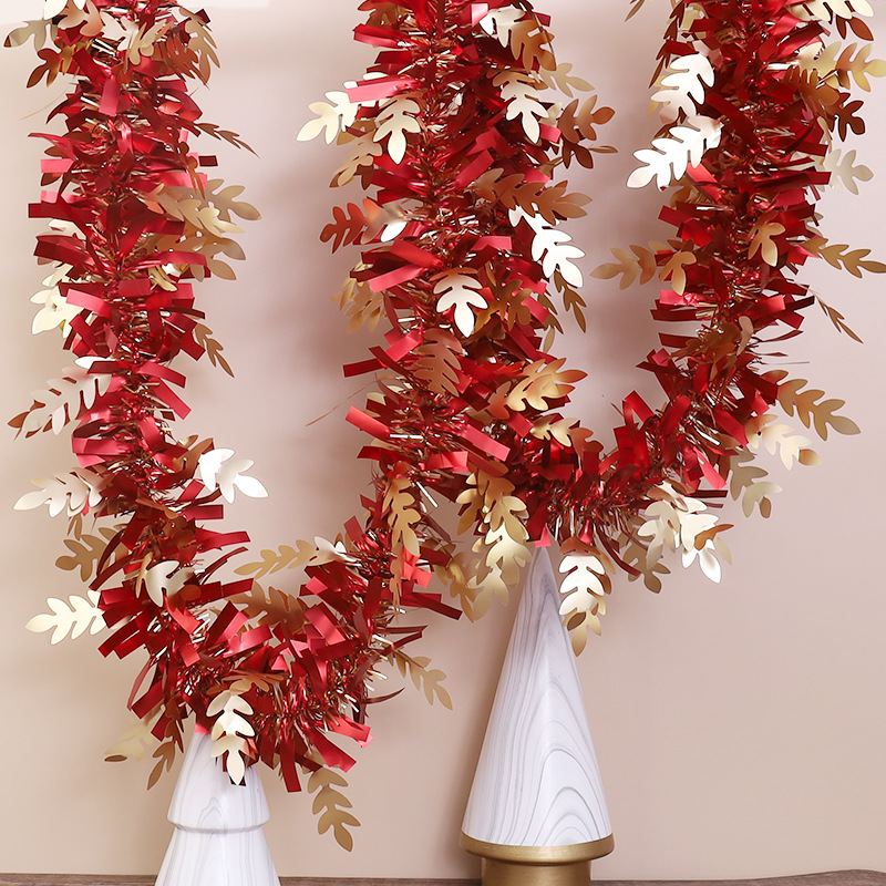 Cruzar la frontera nuevo estilo cifrado Garland mate trigo oreja color raya lana raya cinta vacaciones diseño fiesta Día de Año Nuevo decoración de Navidad