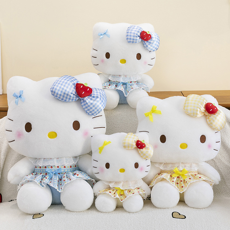 新しいイチゴ kt ハローキティ ハローキティ人形リボンかわいいソフトギフトインターネット有名人の猫|undefined