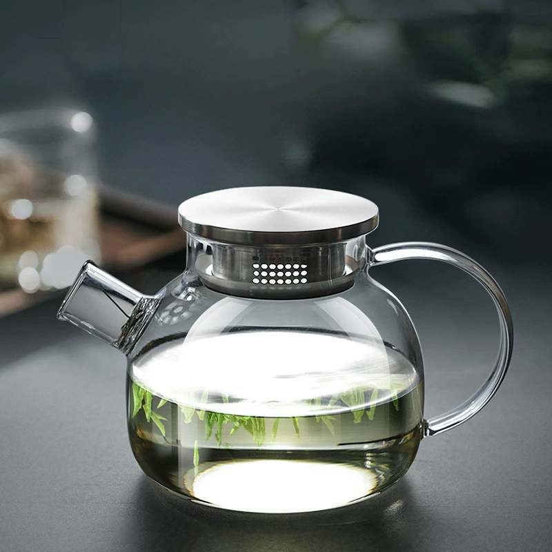 Крышка из нержавеющей стали с высоким содержанием боросиликатного стекла холодный чайник