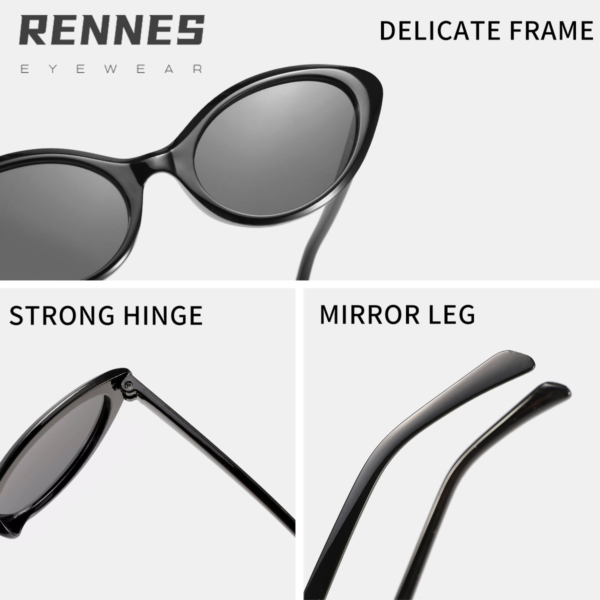 Nuevas gafas de sol de ojo de gato retro con personalidad