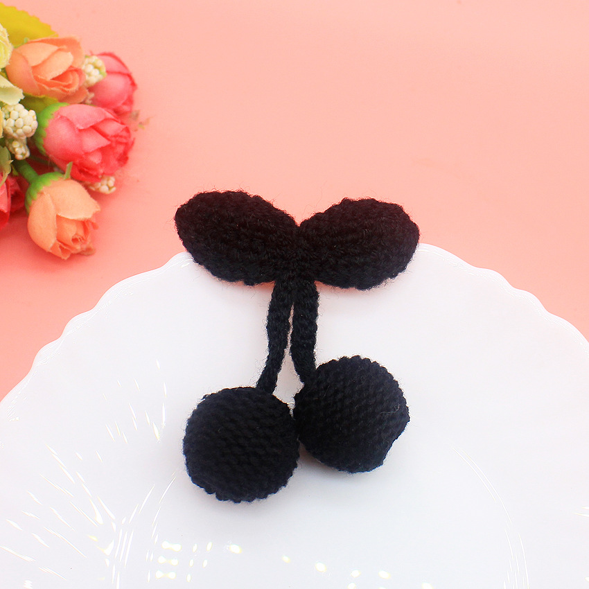 Accesorios de joyería de bricolaje Japón y Corea del Sur nuevo hilo de lana 2.5 cerezas lindas cerezas pendientes de hoja verde pendientes accesorios colgantes