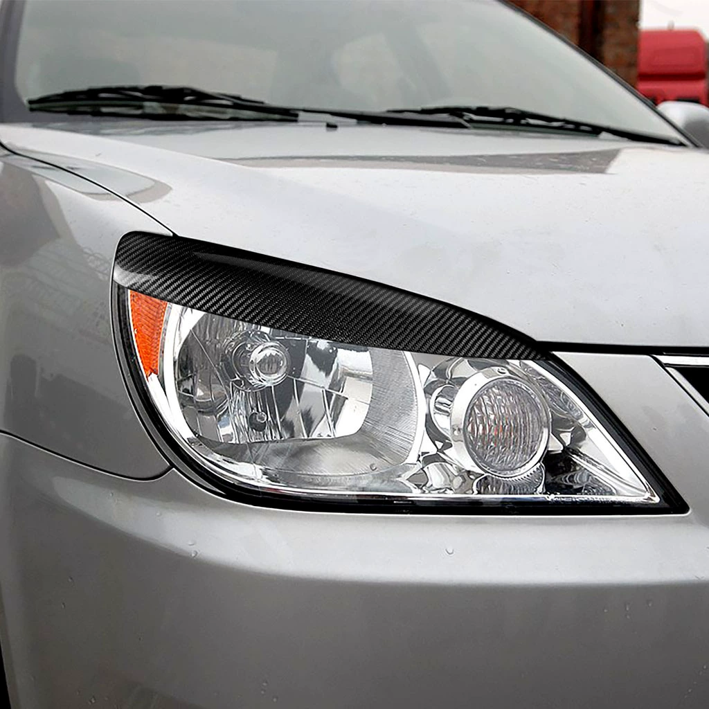 Подходят для 04-06 Mitsubishi Lancer карбоновые волокна автомобильная модификация передняя головка декоративная полоса наклейки