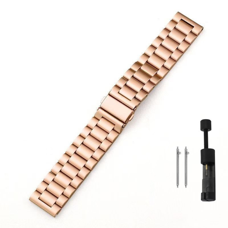Three beads solid - rose gold [with solid watch disassembly tool]