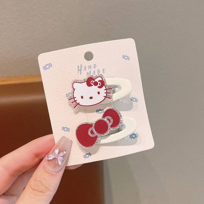 子供用ヘアクリップ、甘くてかわいい猫の蝶ネクタイ、女の子の髪の前髪サイドクリップ、漫画のカモノハシクリップ、多用途のヘアアクセサリー|undefined