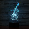 Musical instruments, night light, colorful guitar, battery for bedroom, 3D, gradient, Birthday gift