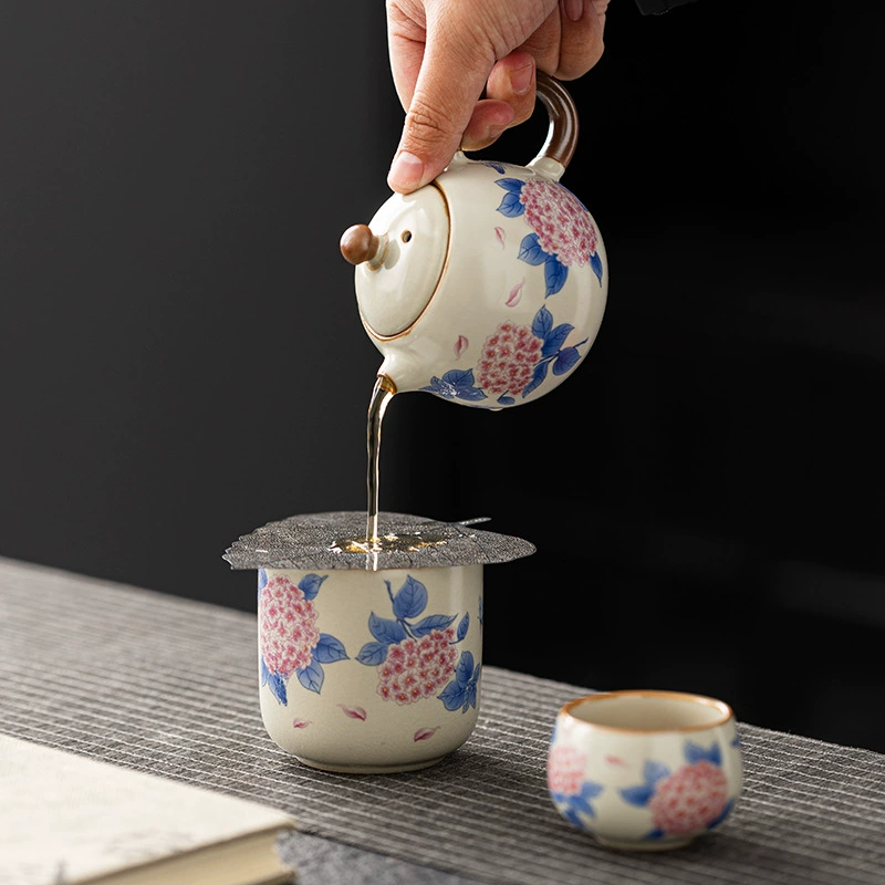 Tea set, gift box, retro teapot, ceramic tea cup, Chinese style