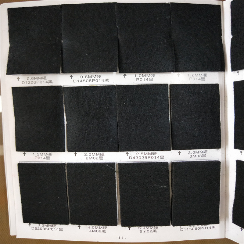 厂家直销黑色毛毡布不织布戟绒布针刺棉软手感中软中硬特硬