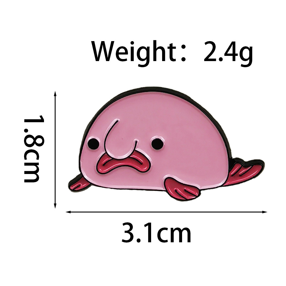 Insignia creativa de animales marinos Dibujos animados linda forma regalo joyería broche transfronterizo ins metal ropa collar