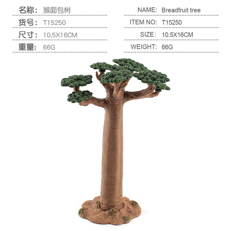 Amazon micro planta tropical escena mesa de arena decoración simulación árbol mono pan árbol cactus modelo juguete