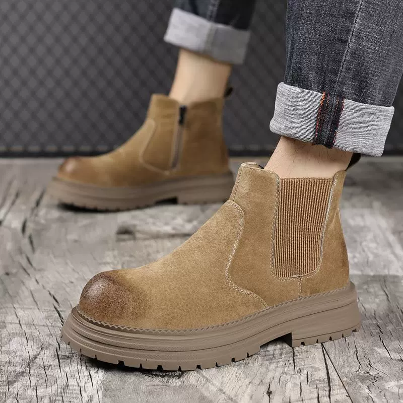 Ботинки Chelsea (Martens) мужские, дышащие, платформа, для досуга, размеры 38–44