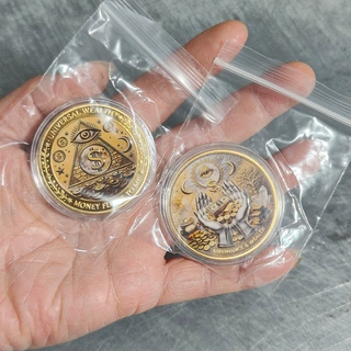 财富招财纪念金币全视之眼幸运硬币欧美复古创意收藏把玩工艺纪念