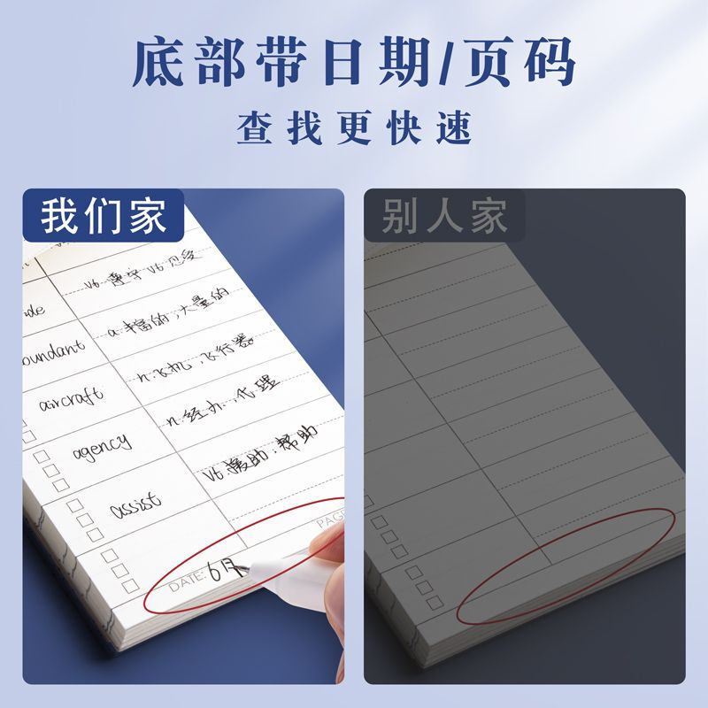 미국 영어 단어 노트북 EBBINGHAUS 메모리 곡선 휴대용 미니 포켓 북