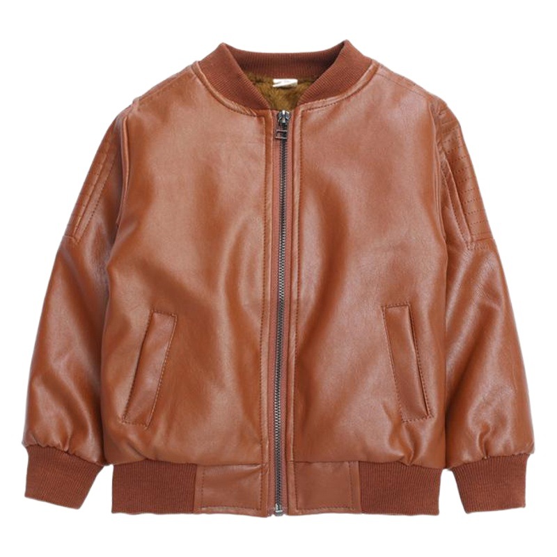 Boys' Leather Jackets, Spring & Fall 2018 New Kidsren's Clothing, Medium and Large Kidsren's Korean Style Thin Tops, Kidsren's Clothing Leather Jackets