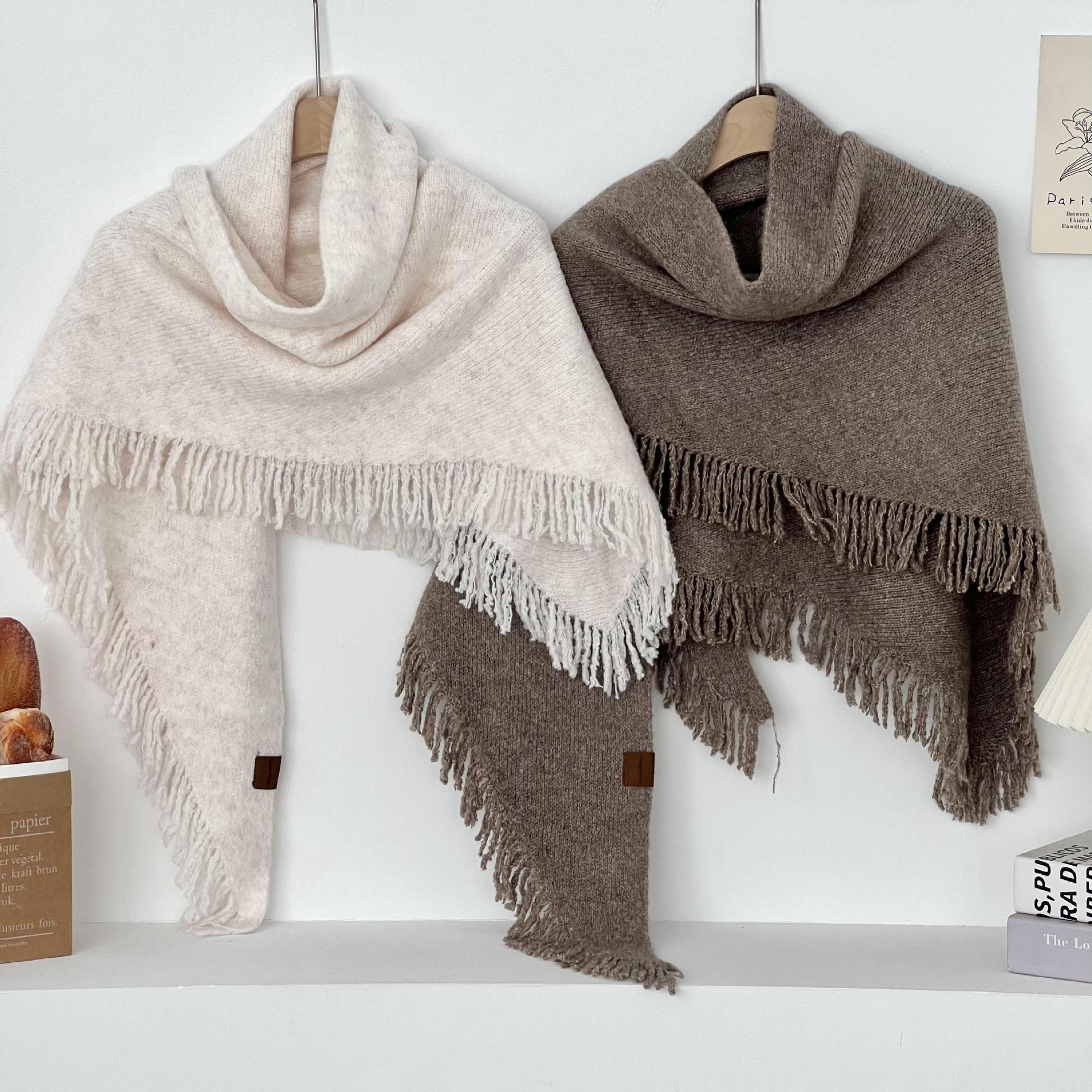 Sopa de lana con bordas bufandas de punto estilo personalizado color multicolor otoño y invierno caliente protección de cuello fábrica personalizada