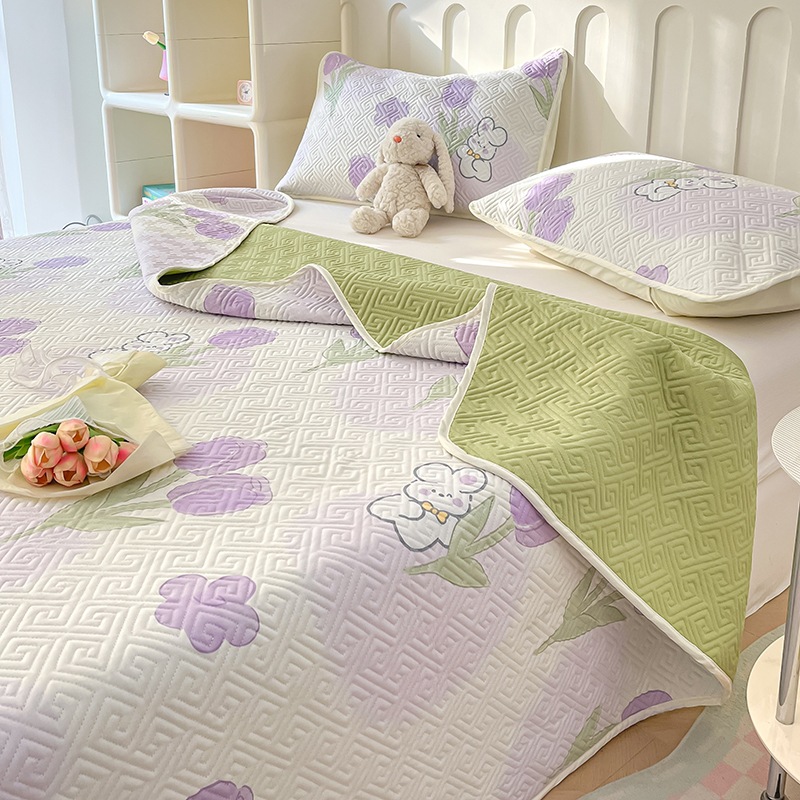 2024 nuevo producto de impresión de algodón cubierta de cama de algodón ins ventana doble cubierta de cama lavable a máquina multipieza conjunto exclusivo transfronterizo