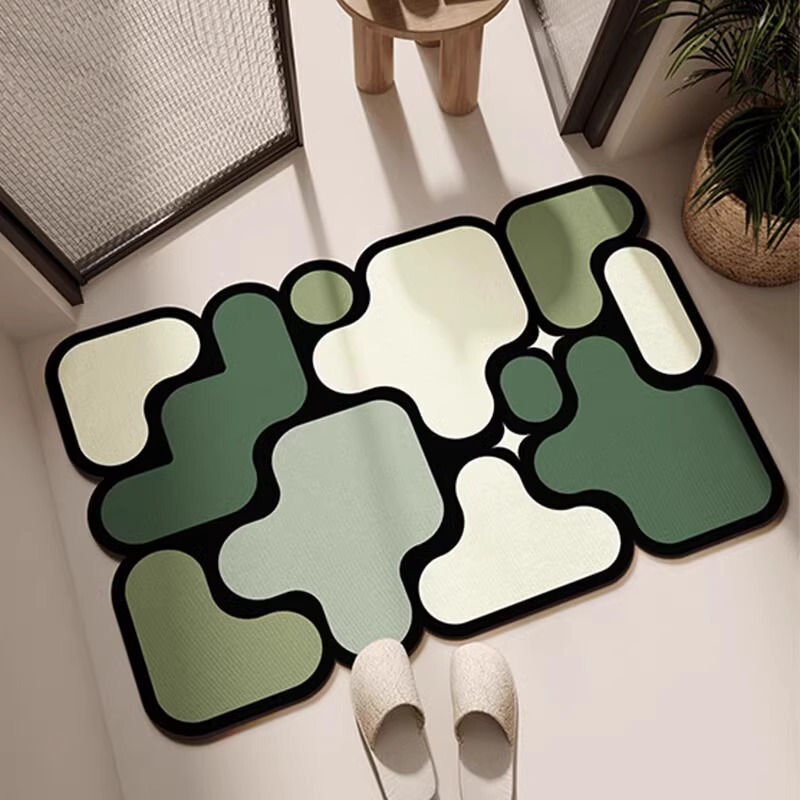 Bathroom Floor Mat Toilet Diatom Mud Absorbent Mat Toilet Door Mat Household Entrance Carpet Anti-drop Anti-slip Mat