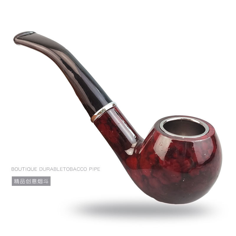 新型旱烟斗可拆洗过滤烟嘴烟民吸烟工具手持便携式烟杆外贸跨境款