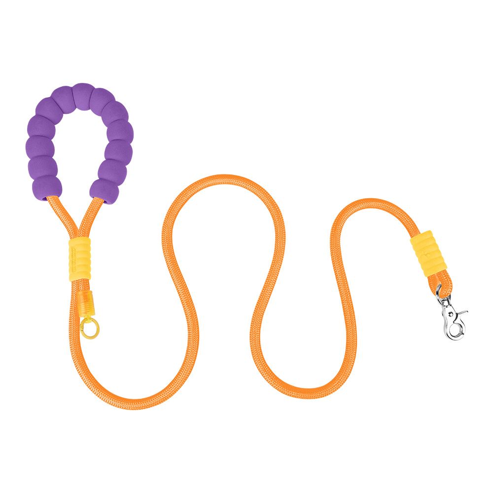 Cuerdas de tracción de dopamina de color se pueden colgar bolsas de mierda de perro cómodas espuma agarre cuerda de perro de montaña resistente al desgaste para caminar cuerda de perro