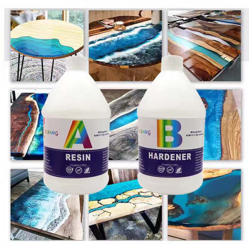 Foreign trade models gallon Volume Crystal Glue Platinum Crystal Bright River Wooden table epoxy resin AB Glue