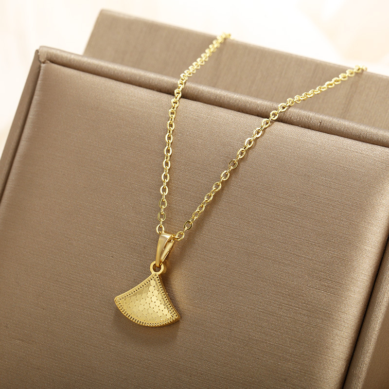 Xupar joyería espejo panal en forma de abanico pequeña falda colgante moda femenina luz lujo nicho colgante accesorios de joyería