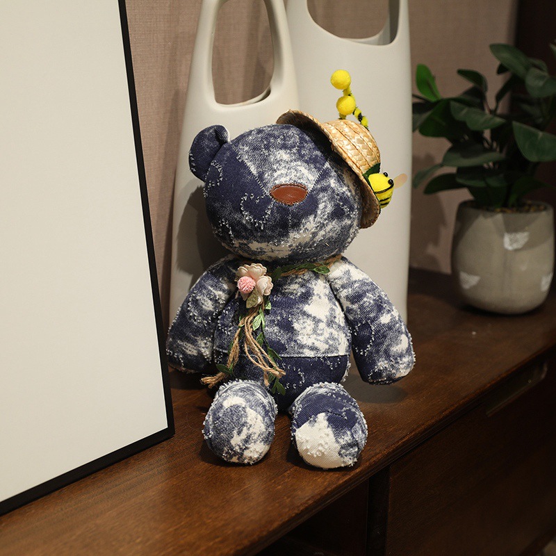 밀짚모자 꽃 흑백