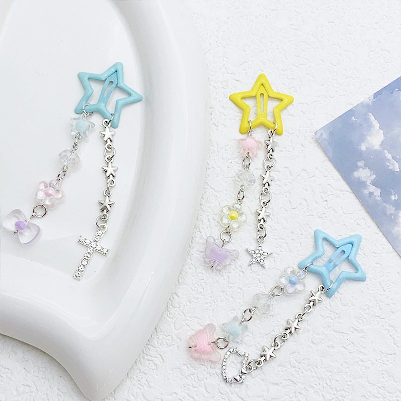 12g Weight Charm Hair Clips Hair Accessories Type 1 Piece Quantity Holiday, Street Occasion Alloy Material Star Pattern All Seasons Season Women's Gender IG Style, Cute Style IG Style Cute Women's Star Alloy Charm Hair Clips 3