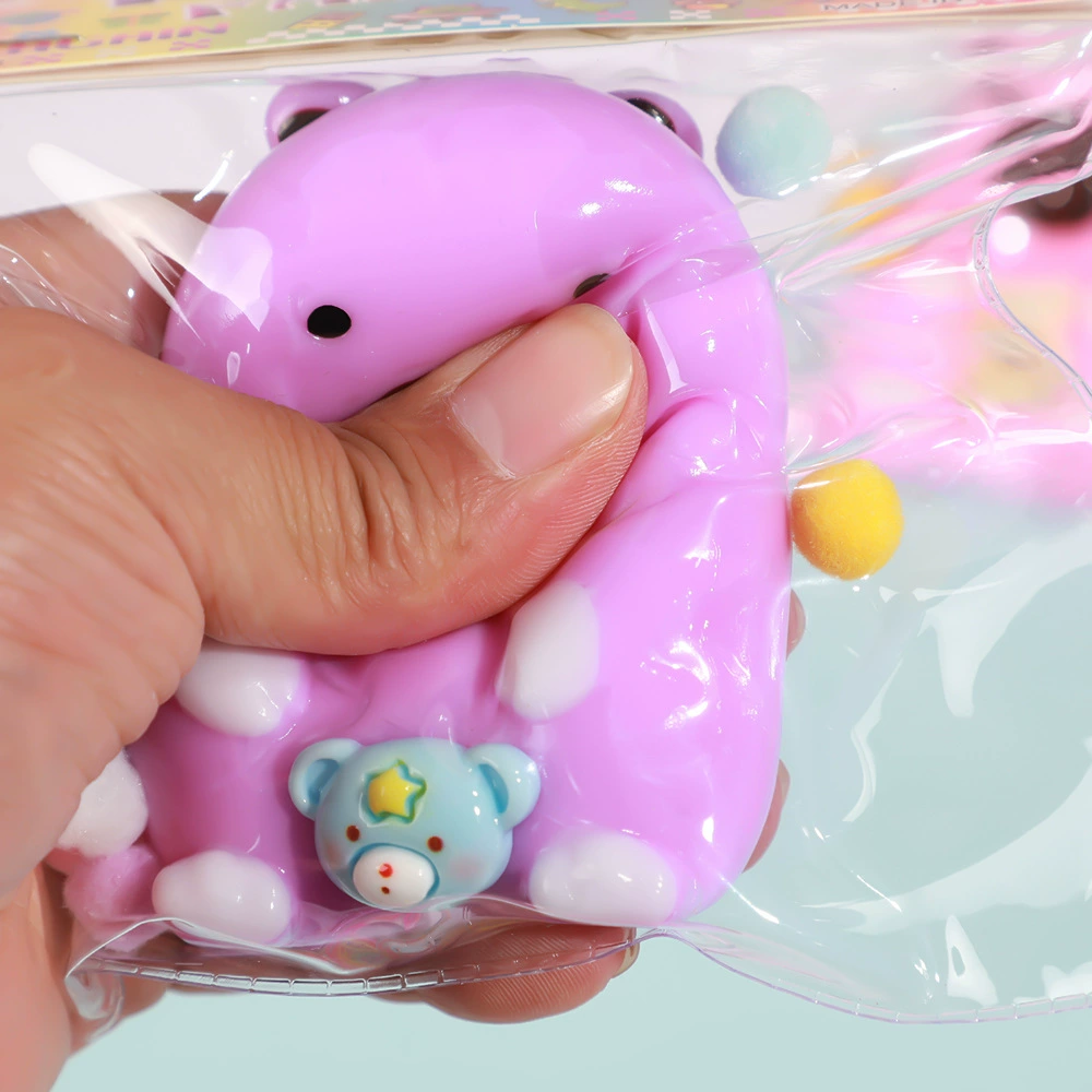 Сквиши Pinch Family, антистресс сенсорная игрушка с поролоновыми шариками, смешанные цвета