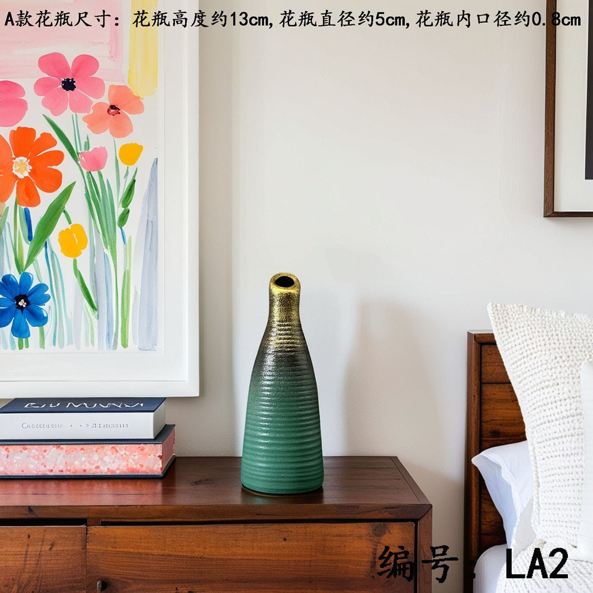 Decoración del hogar vintage flores falsas estilo chino un conjunto completo de escritorio de la sala de estar jarrón Zen sentido de alto nivel image 5