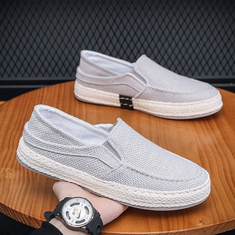 Мужская обувь Летняя дышащая льняная обувь мужская старая пекинская обувь из ткани
