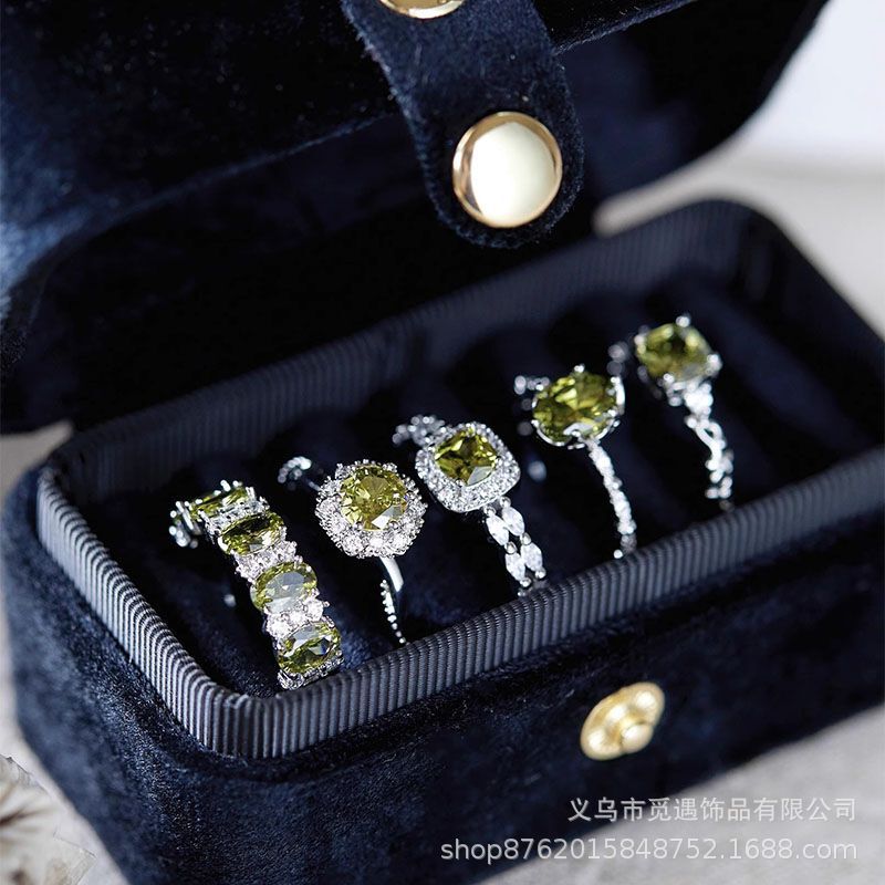 Retro Exquisite Super Flash Zircon Open Ring Women's New Accessible Luxury Ins Niche Design High-End Index Finger Ring