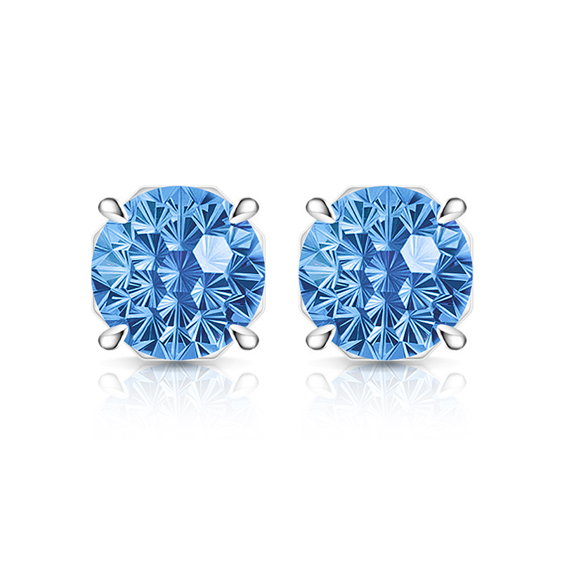 Octagonal Gemstone Drop Stud Earrings For Women Elegant Design_voghion.com