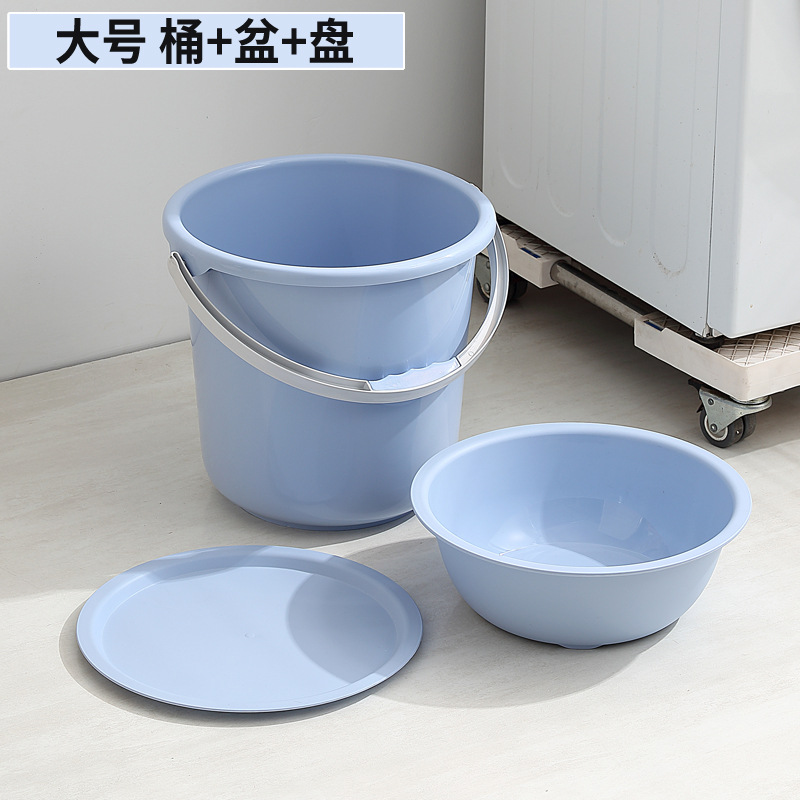 북유럽 블루 [대형 배럴 분지 플레이트] 3 종 세트 * 물 배달 스푼
