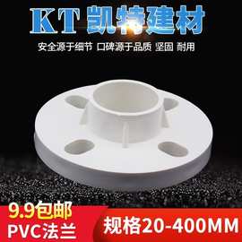 PVC 给水管 法兰 片 连体法兰 一体 20 25 32 40 50 63 75 90 110