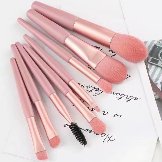 Cangzhou mini 8 makeup brush set portable travel eyeshadow brush Foundation brush loose powder highlighter brush full beauty makeup