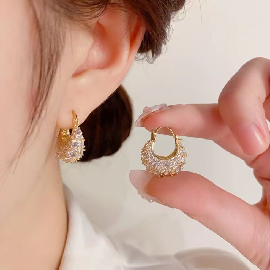 Nueva moda moda perla geometría perlas simple diseño de estilo elegante pendientes ligero lujoso pendientes retro versátiles