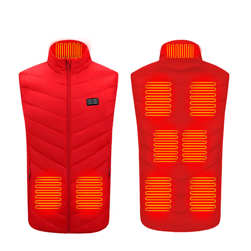 Transfronterizo Doble zona de control 5 Distrito 9 Distrito 11 distrito calefacción chaleco invierno de mediana edad y ancianos inteligente temperatura constante chaleco eléctrico al por mayor