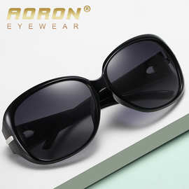 新款时尚大框热销AORON女款镶钻偏光太阳镜 女士墨镜眼镜批发3038