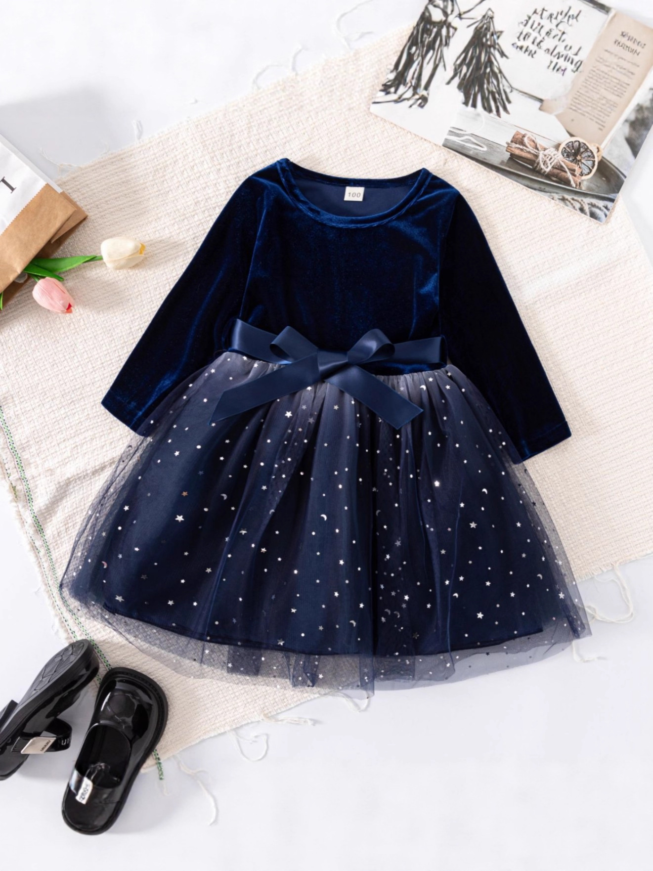 Children's red long-sleeve girl's