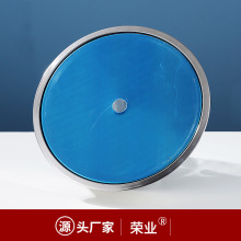 不锈钢火锅圈电磁炉下沉式圆形方形带盖钢圈火锅桌补洞电磁炉锅圈