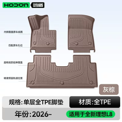 Mat Starry Sky Carpet Floor – Modelə uyğun ayaqaltı - ideal-l8livis-26-models-five-seats-single-layer-foot-pad-brown-tpe-economical-and-ordinary-style