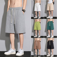 跨境爆款 夏季新款日系大码五分裤男7色华夫格短裤M-5X