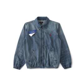 一件代发 2025秋季新款潮牌拉夫水洗牛仔夹克 男女同款