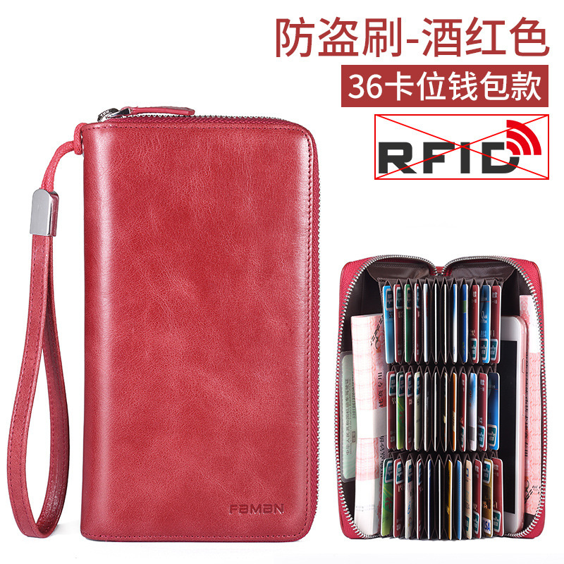 Cartera directa de fábrica 2025 nuevo embrague funda para tarjeta de banco billetera multifuncional de gran capacidad de cuero para hombre largo