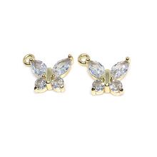 ��ɫ14k������朵�����ʯ��������������diy�ֹ����������